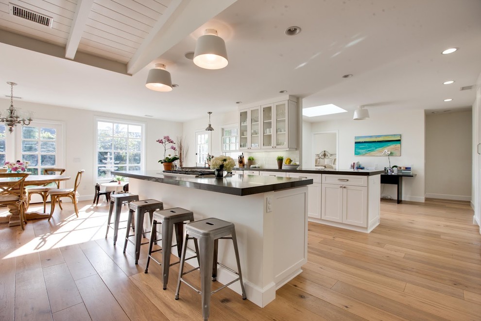 Hardwood Floor Cost Kitchen Traditional with Caesarstone Grey Countertop Hardwood