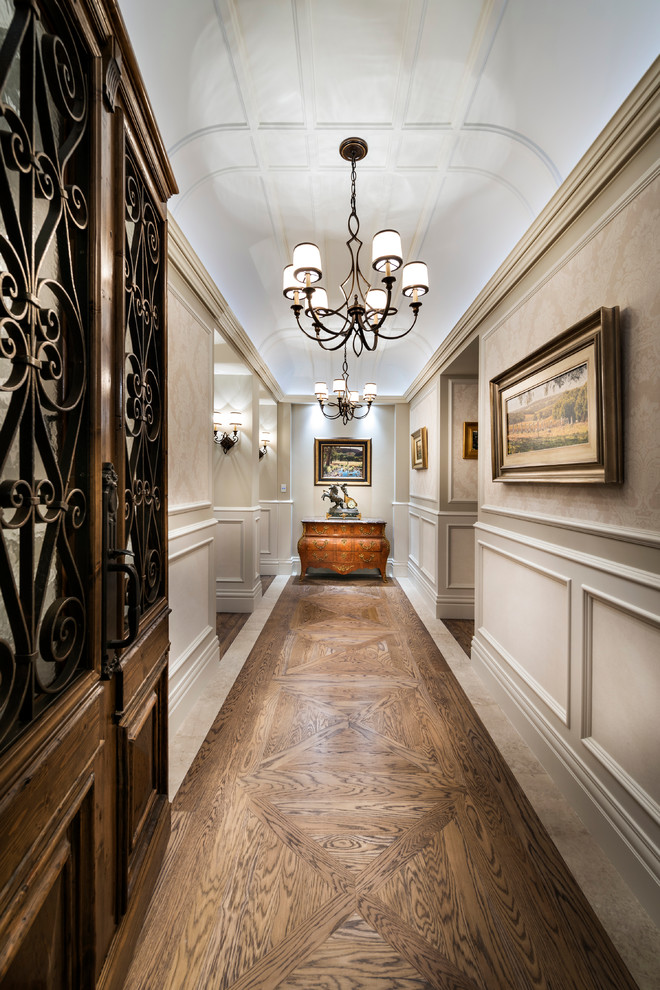 Hardwood Floor Designs Entry Traditional with Antique Entry Door Bow