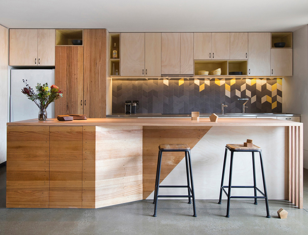 Herringbone Backsplash Tile Kitchen Contemporary with Geometric Backsplash Tile Geometric