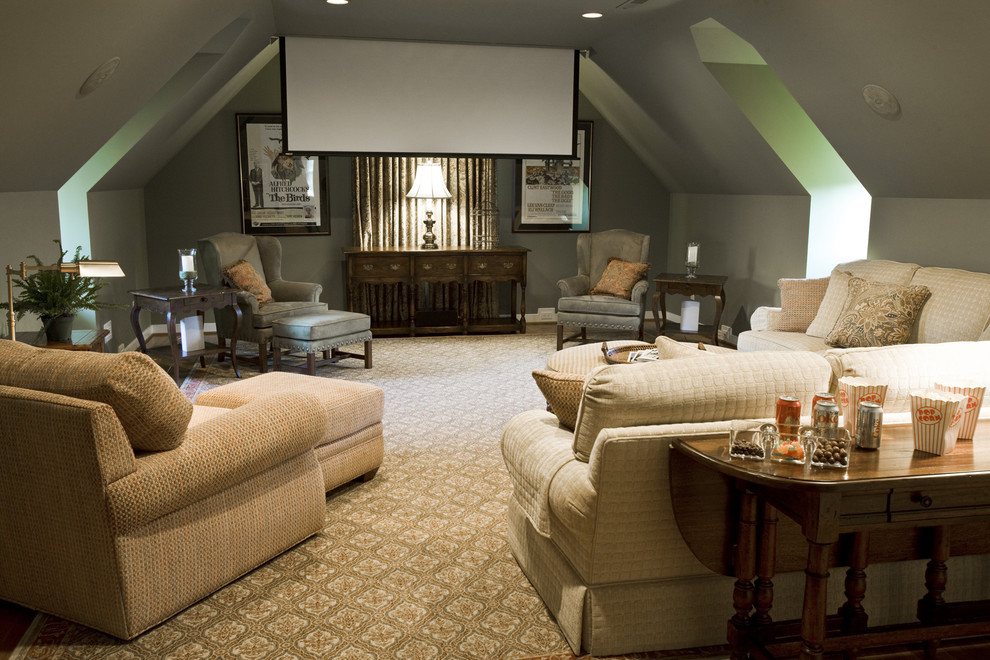 Hidden Projector Screen Home Theater Eclectic with Drop Leaf Table Home
