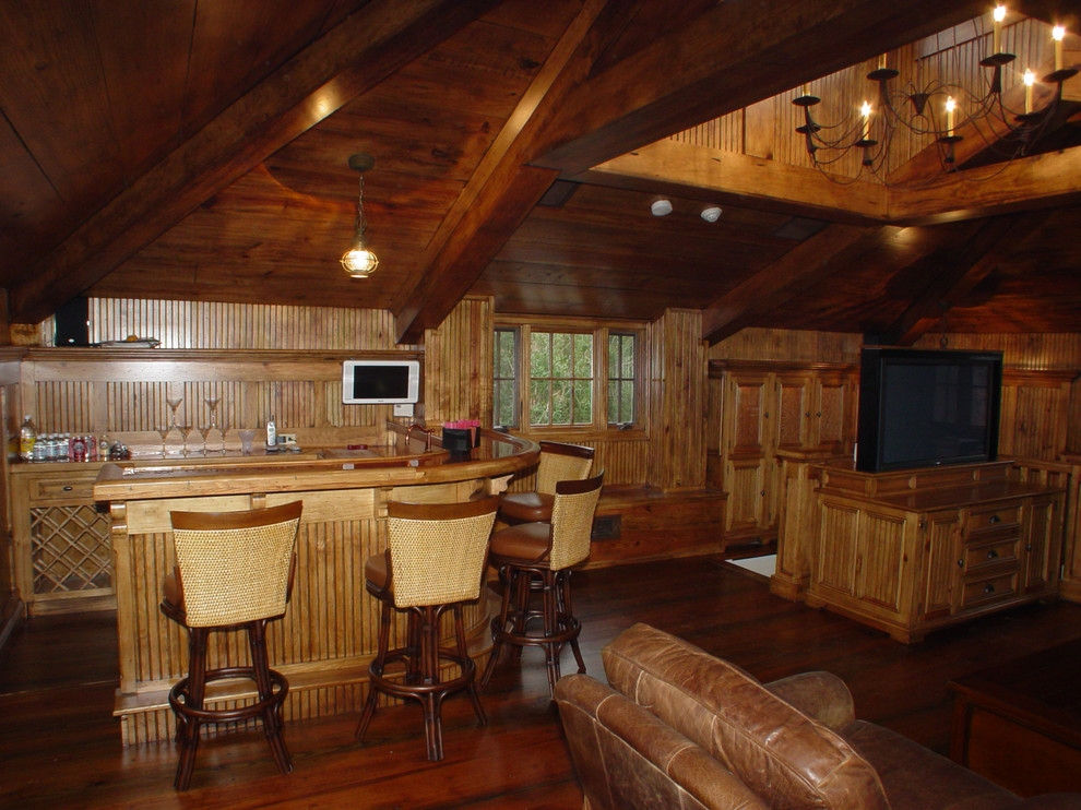 Hideaway Tv Cabinet Family Room Rustic with Bar Cabinetry Den Entertainment1