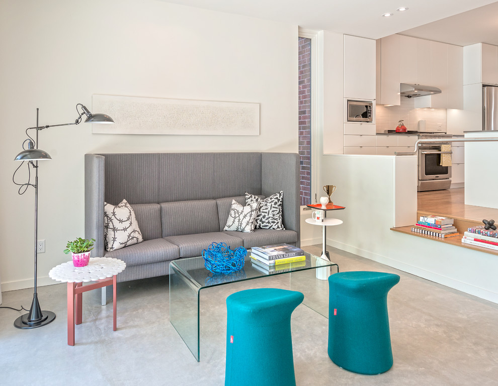 High Back Sofas Family Room Contemporary with Addition Floor to Ceiling