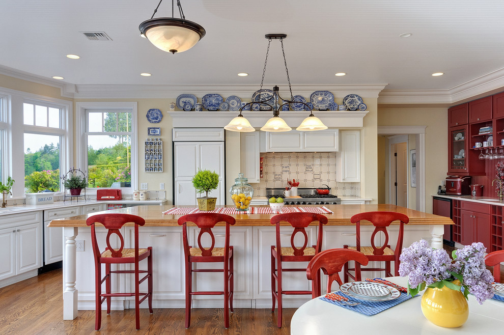 High Back Swivel Chair Kitchen Beach with Blue and White Dishes