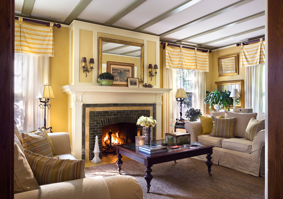 High Ceiling Curtains Living Room Traditional with Brice Gaillard Stylist Fireplace