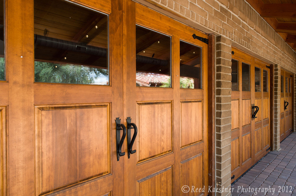 High End Garage Doors Garage and Shed Mediterranean with None 