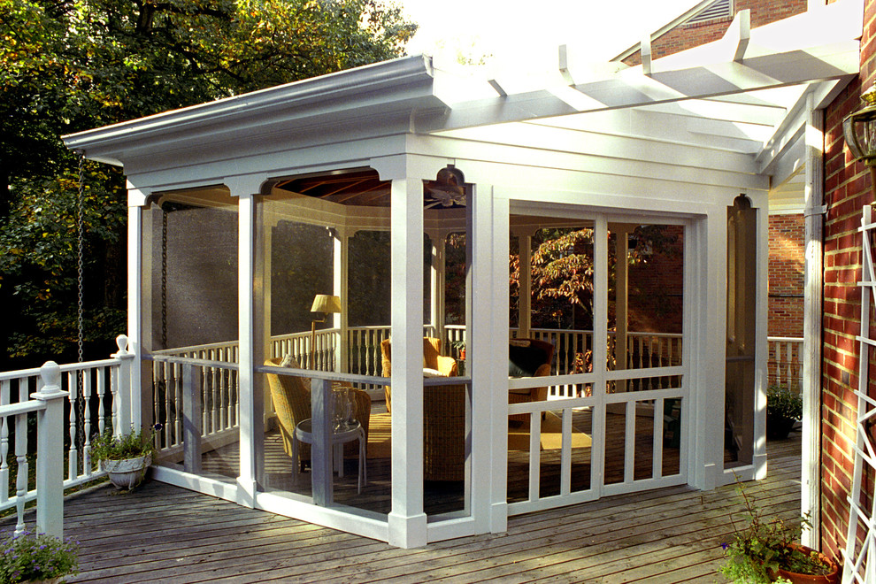 Home Remodeling Costs Porch Traditional with Brick Wall Deck Enclosed