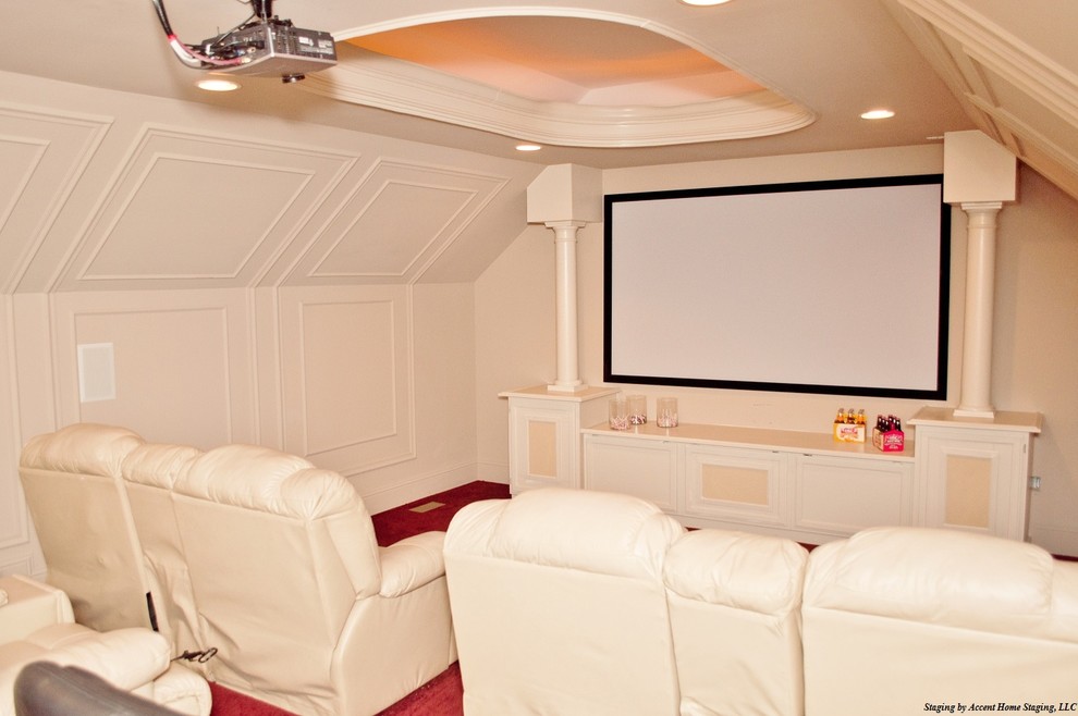 Home Staging Atlanta Home Theater Contemporary with None 