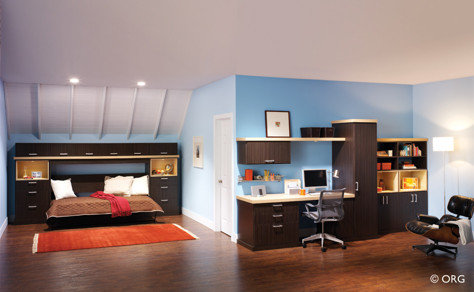 Horizontal Murphy Bed Home Office with None 
