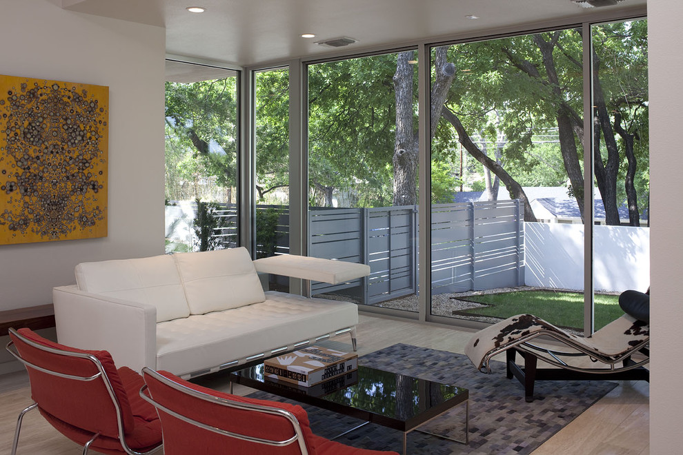 Horizontal Slat Fence Living Room Modern with Area Rug Ceiling Lighting