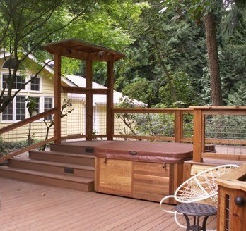 hot tub deck designs Deck Traditional with bellevue deck builder cedar