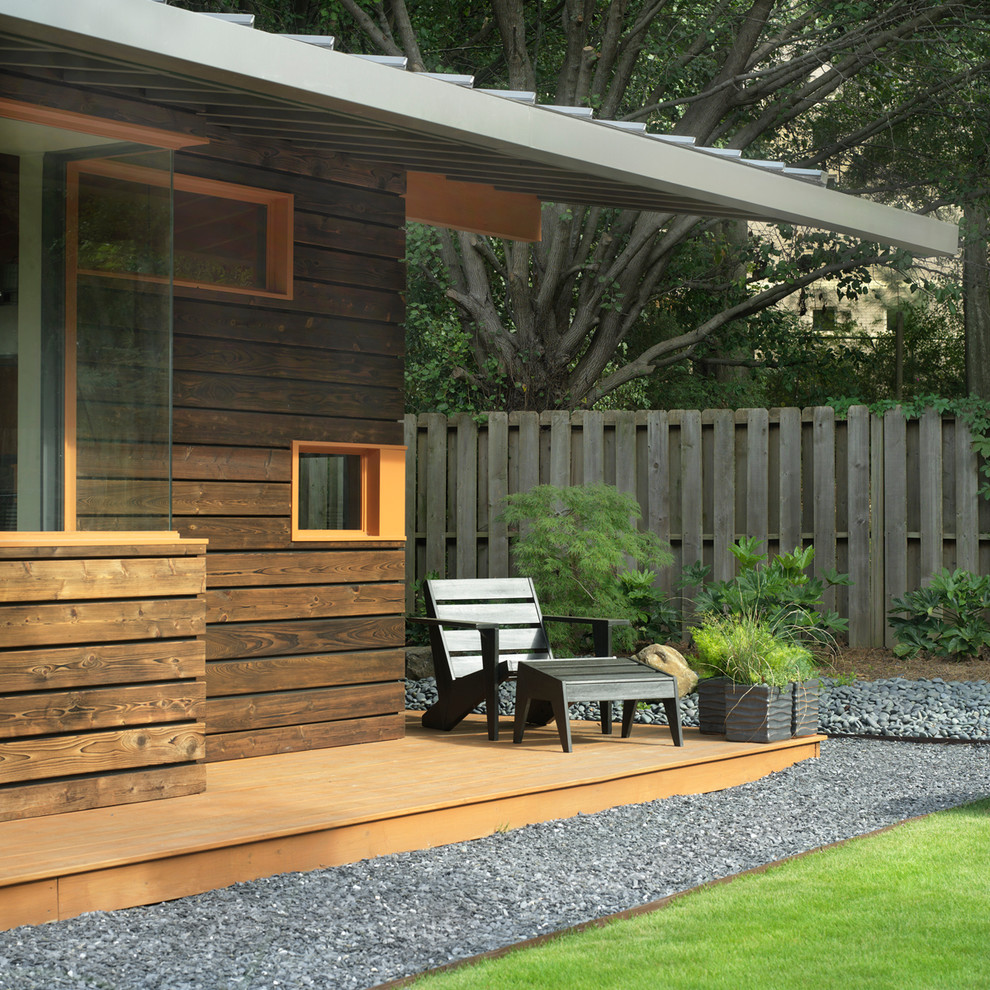 Hot Tub Enclosures Patio Contemporary with Adirondack Chair Eaves Gravel