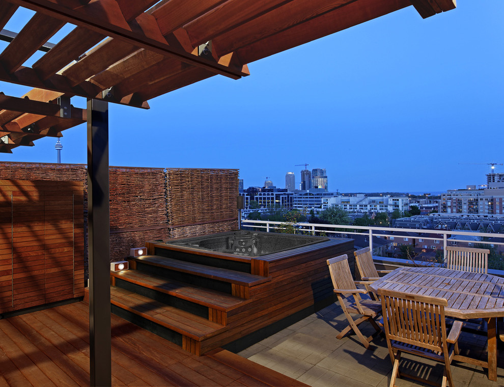 Hot Tub Surround Patio Modern with None 