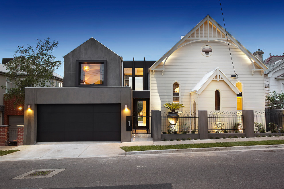 Houston Residential Architects Exterior Contemporary with Arched Windows Bargeboard Breezeway
