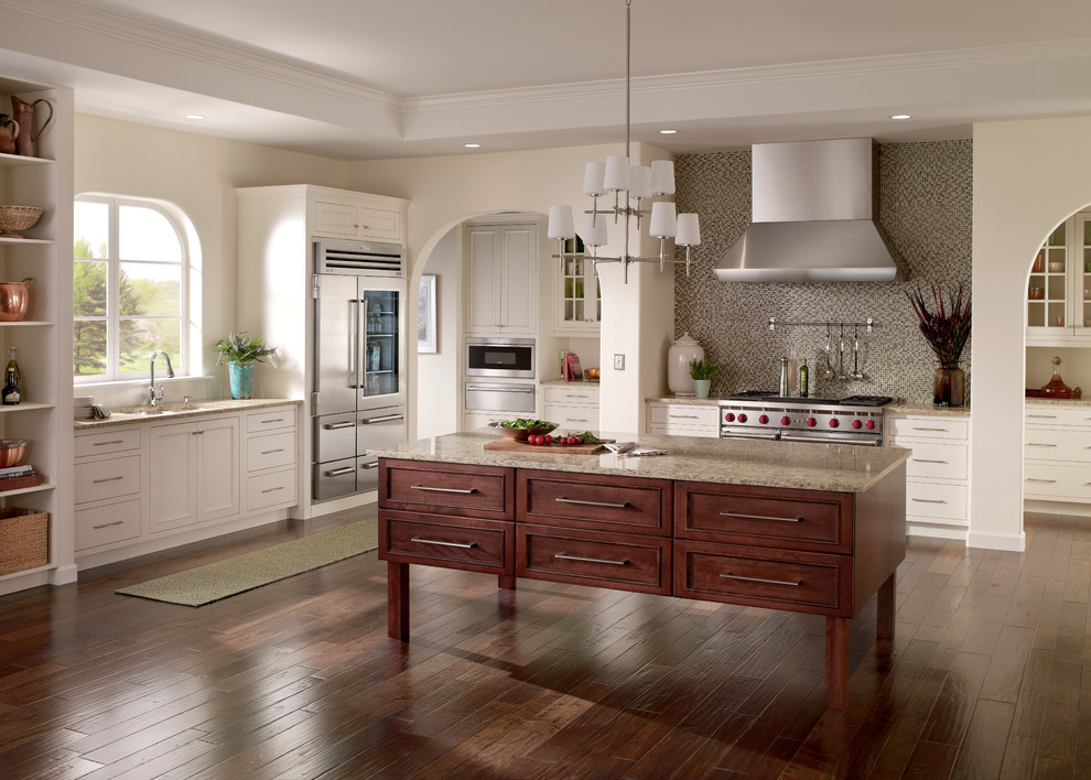 Houzz Fireplace Mantels Kitchen Traditional with None 