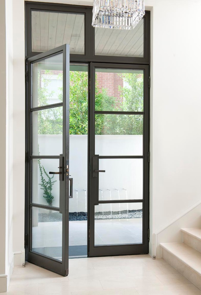 Houzz Front Doors Entry Contemporary with Crystal Light Entry Fountain