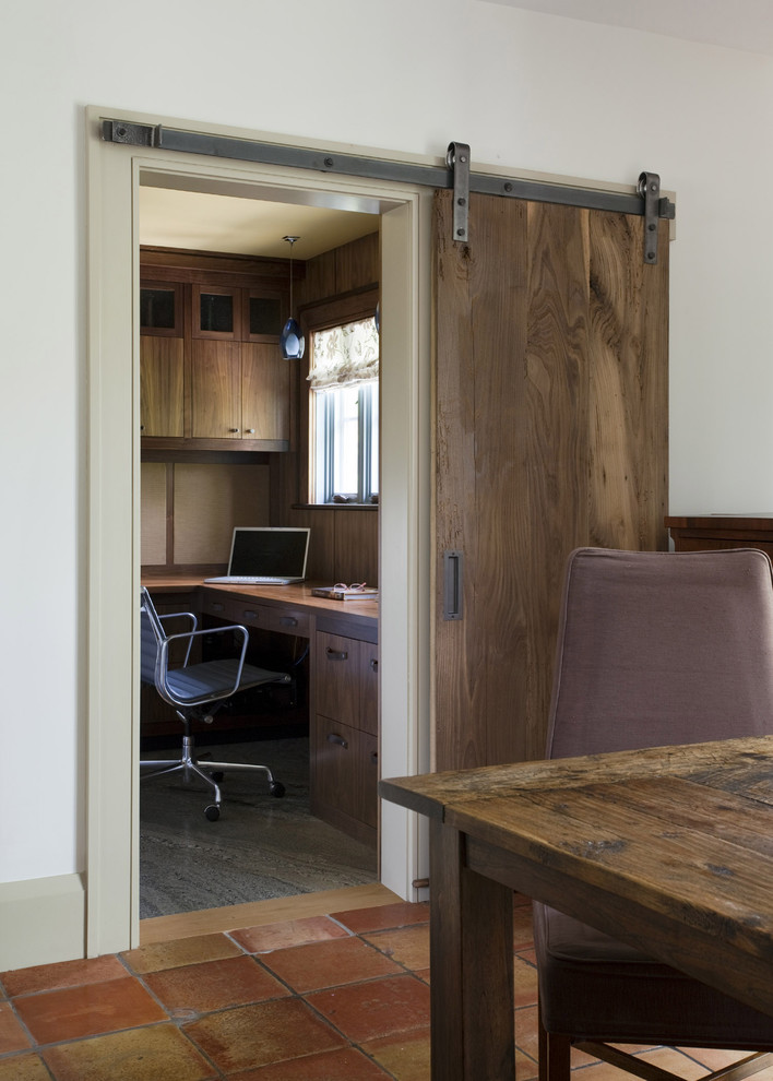 How to Build a Barn Door Home Office Rustic with Barn Door Built In