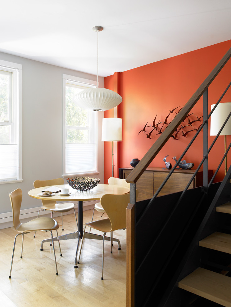 How to Keep Birds Away Dining Room Midcentury with Dining Area Floor Lamp