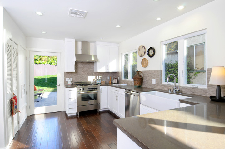 How to Paint Kitchen Cabinets Kitchen Eclectic with None 