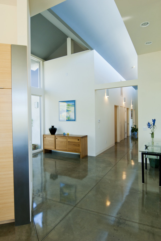How to Stain Concrete Floors Entry Modern with Bamboo Concrete Floors Credenza