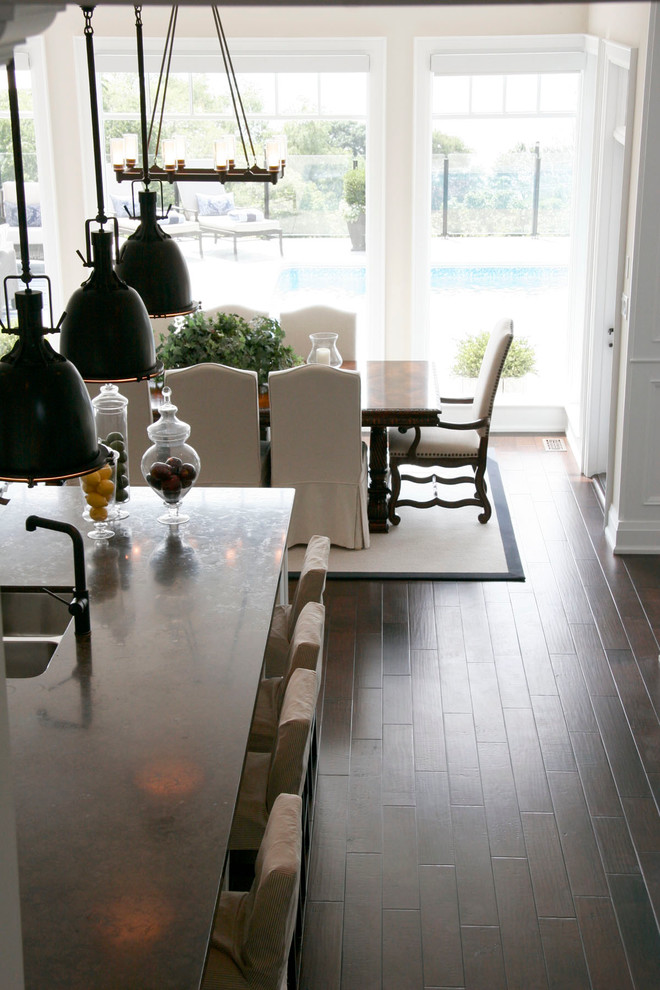 Hunter Douglas Blinds Kitchen Traditional with Dining Room Light Pendants