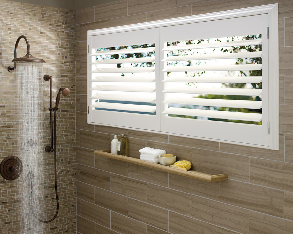 Hunter Douglas Plantation Shutters Bathroom Transitional with Hunter Douglas Plantation Shutters