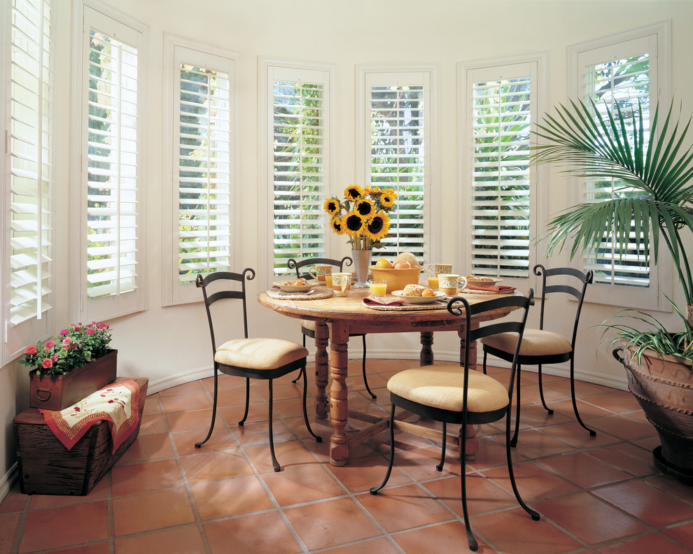 Hunter Douglas Plantation Shutters Dining Room Traditional with Heritance Hardwood Shutters Hunter