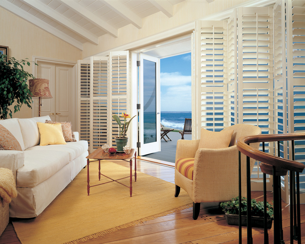 Hunter Douglas Plantation Shutters Living Room Traditional with Heritance Hardwood Shutters Hunter