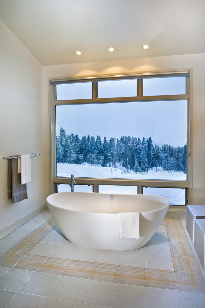 Hunter Douglas Silhouette Bathroom Contemporary with Bathroom Tile Carrelage Salle1
