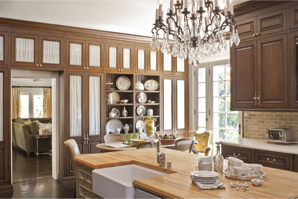 Ikea Cabinet Doors Kitchen Traditional with Apron Sink Butcher Block