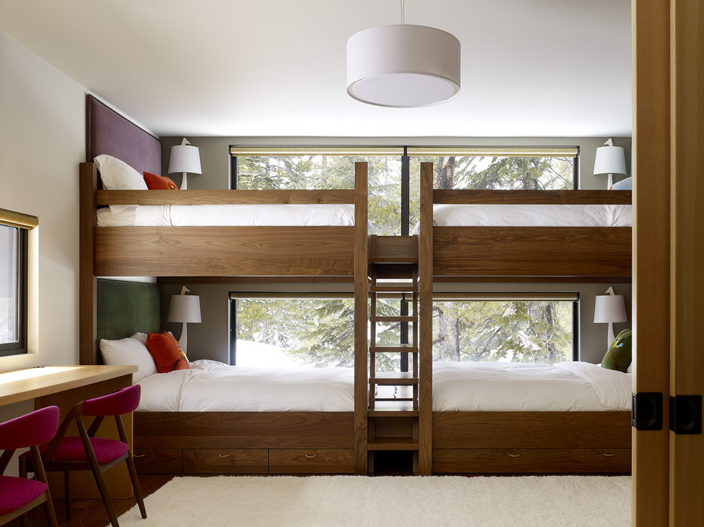 Images of Bunk Beds Kids Contemporary with Area Rug Bedroom Built