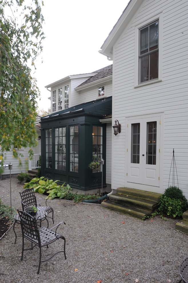 Images of Sunrooms Exterior Farmhouse with Gravel Lantern Patio Furniture