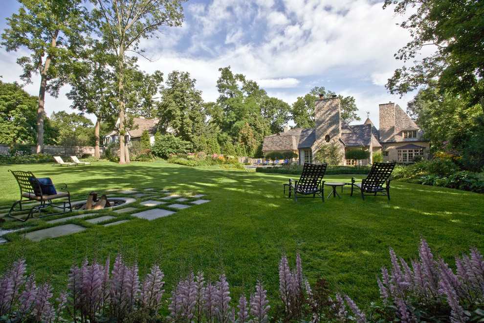 In Ground Fire Pit Ideas Landscape Traditional with Exterior Fire Pit Lawn