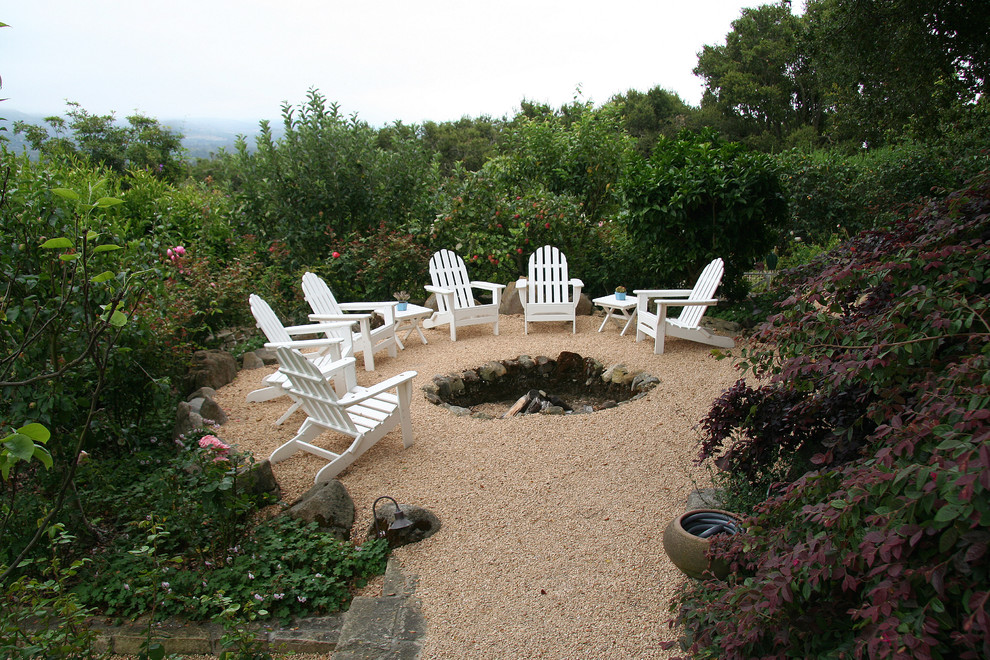 In Ground Fire Pit Ideas Landscape Traditional with Country Garden Fire Pit
