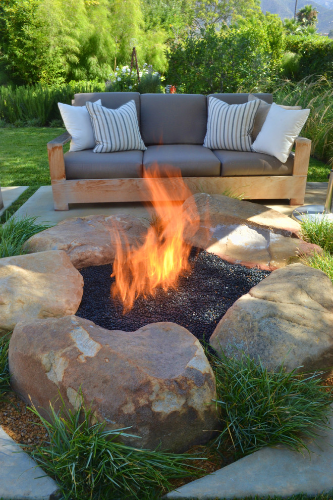 In Ground Fire Pit Ideas Patio Contemporary with Backyard Fire Pit Fire