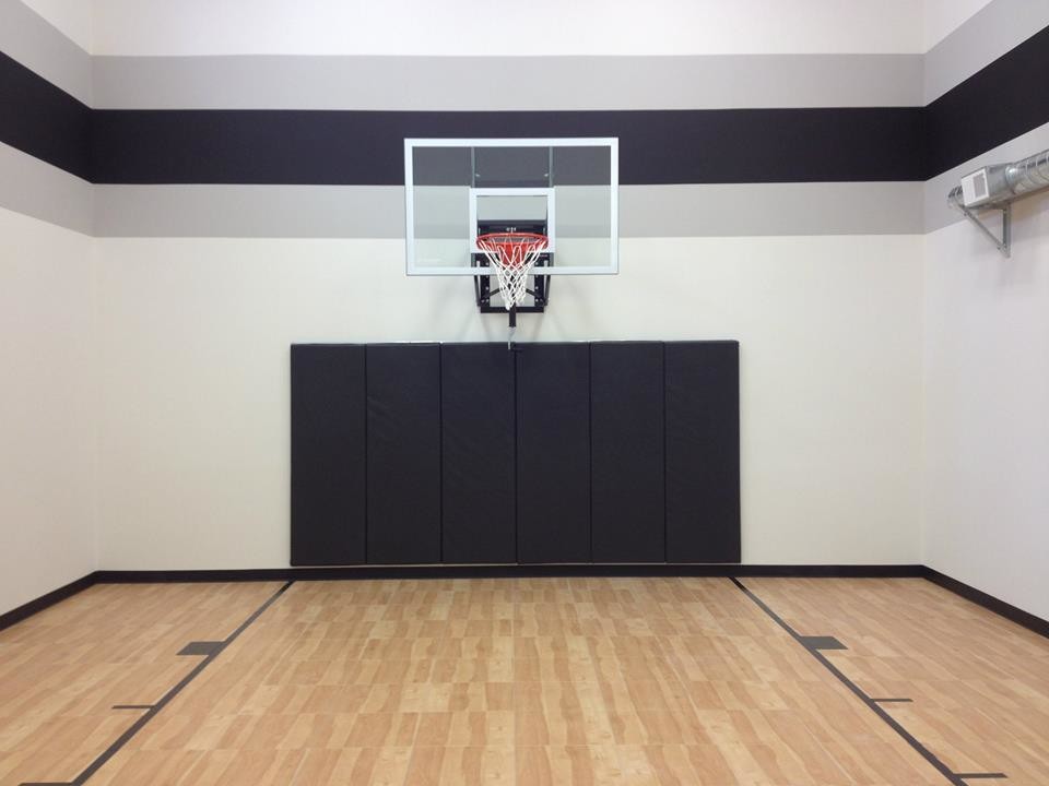 Indoor Home Basketball Court Home Gym with Basketball Basketball Court Basketball1