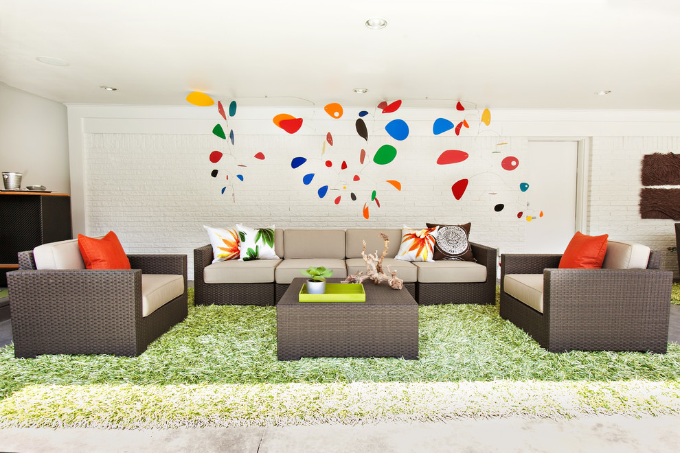 Indoor Outdoor Carpet Patio Modern with Colorful Mobile Green Shag