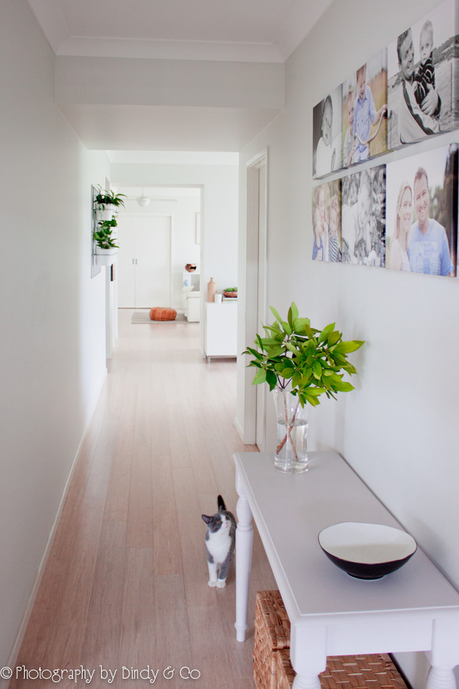 Indoor Vertical Garden Hall Midcentury with Bamboo Flooring Entrance Gallery