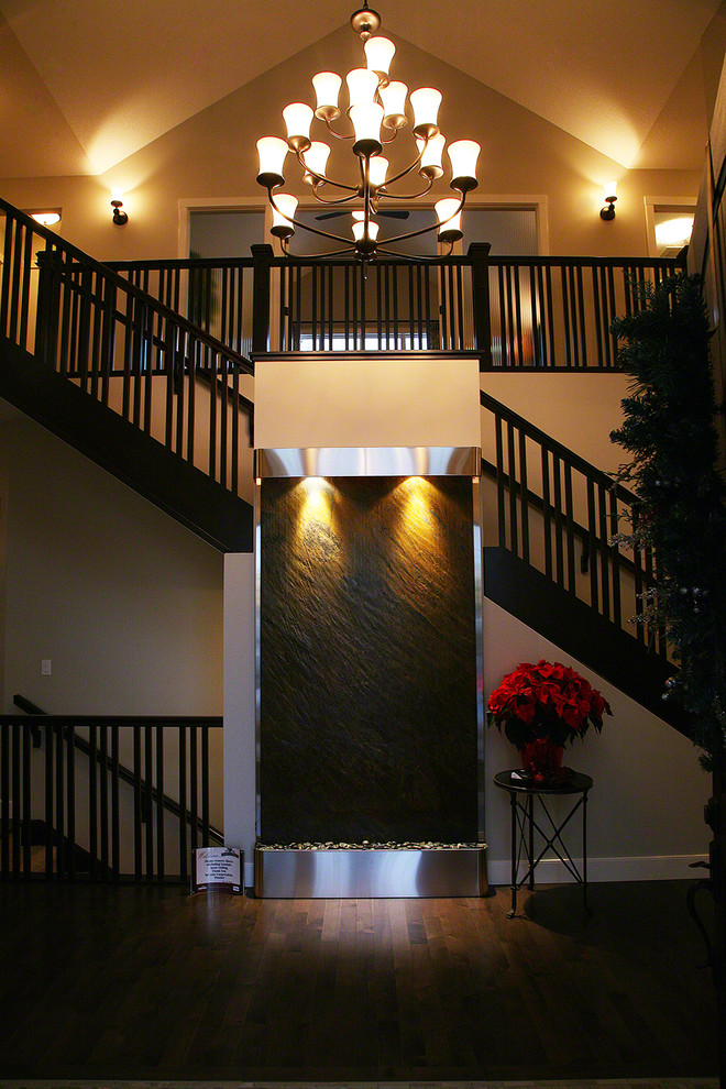 Indoor Wall Fountains Entry Craftsman with Art Chandelier Contemporary Artwork