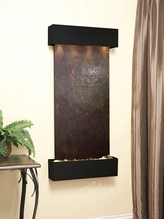 Indoor Wall Fountains Spaces with Cascade Springs Wall Fountain