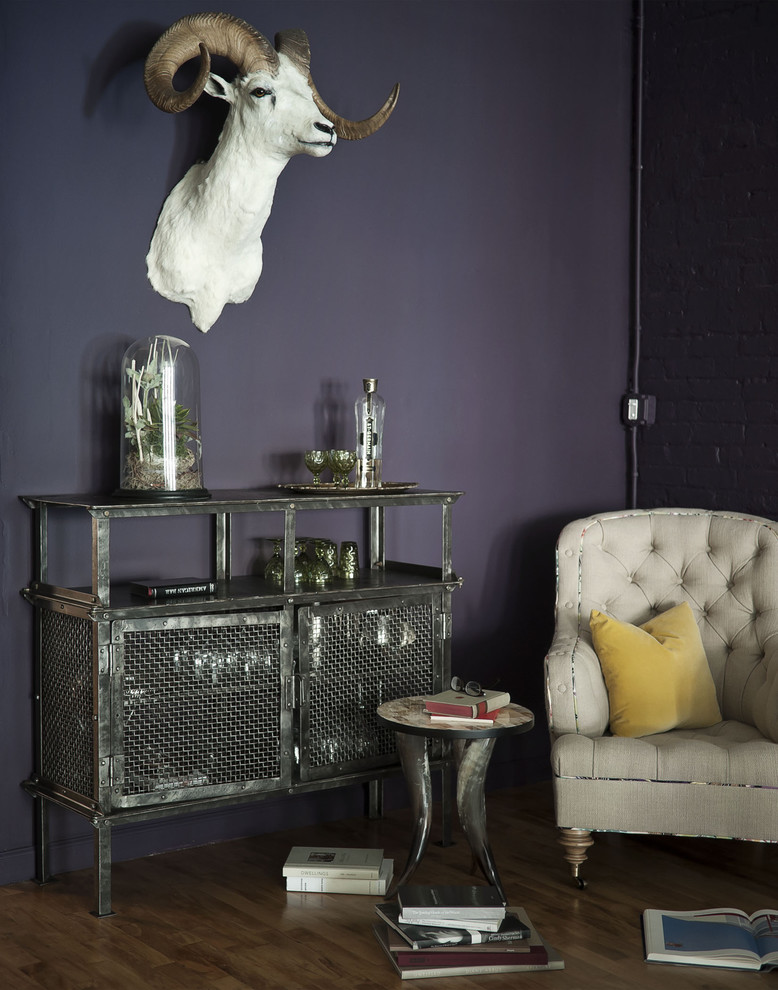 Industrial Bar Cart Dining Room Eclectic with Animal Head Bar Cart