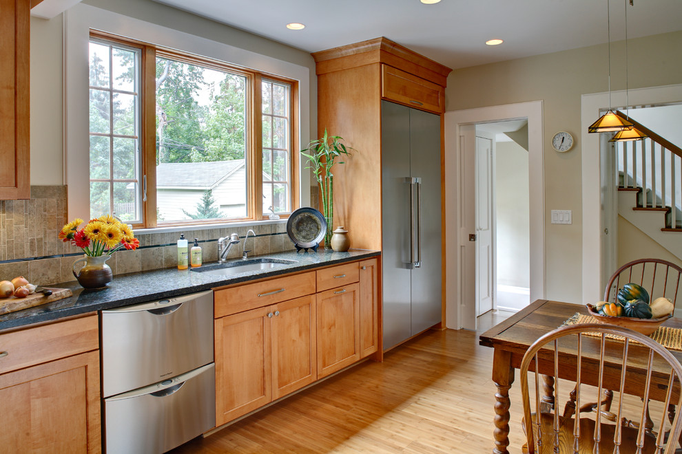 Industrial Dishwasher for Home Kitchen Traditional with Bamboo Floor Built In
