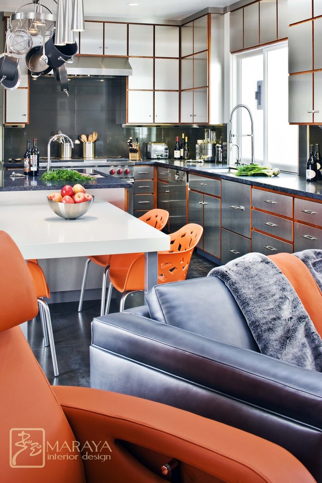 Industrial Table Legs Kitchen Industrial with Cabinets Caesarstone Chairs Cherry