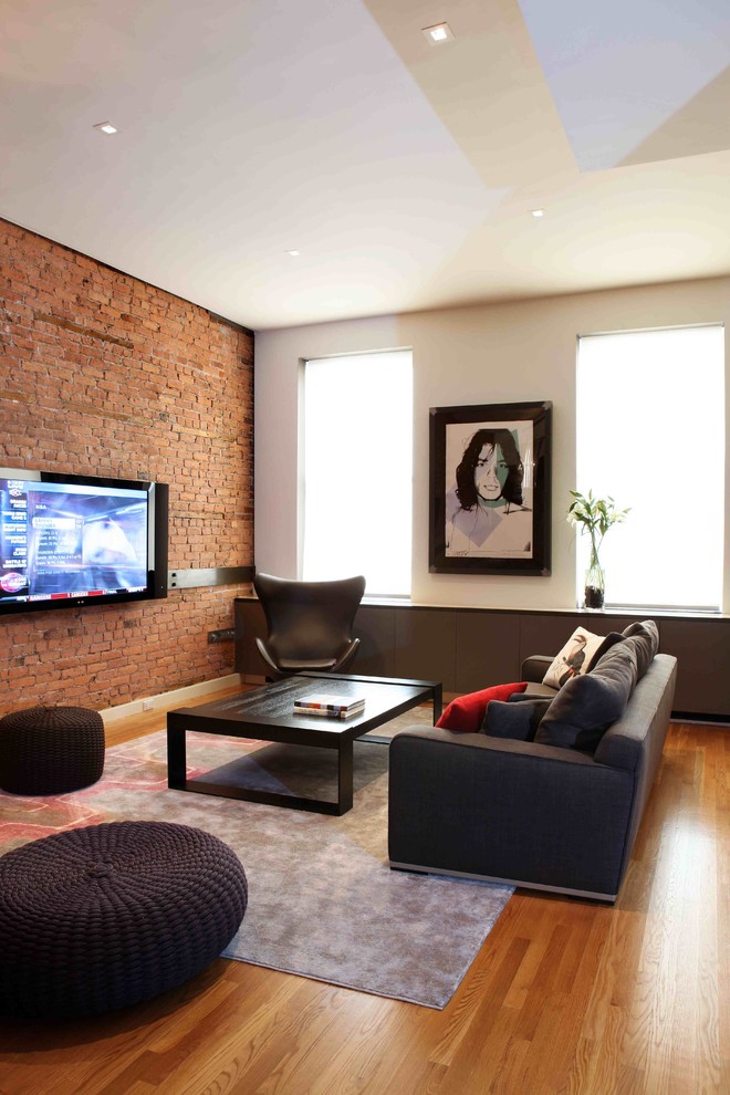 Interior Brick Walls Living Room Contemporary with Brick Wall Contemporary Egg