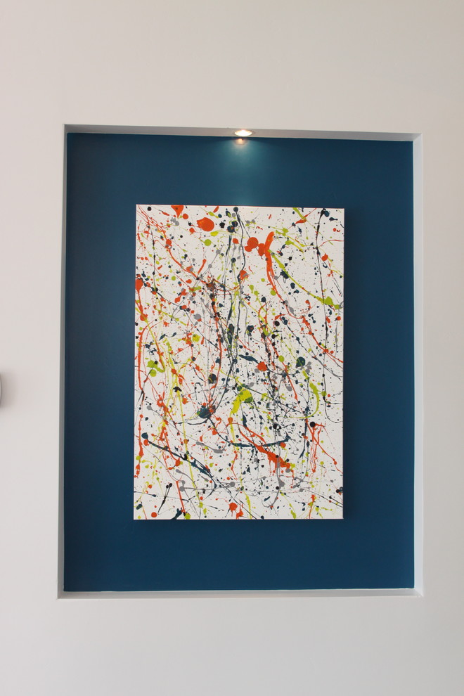Interior Color Schemes Spaces Contemporary with Art 1