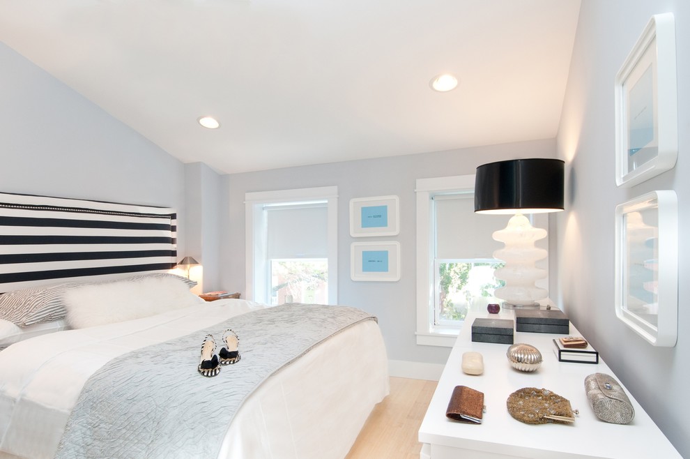 Interior Design Pittsburgh Bedroom Transitional with Black High Gloss Drum