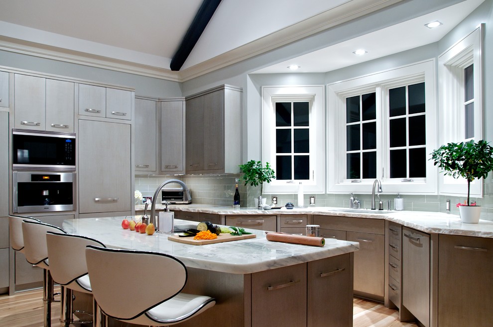 Interior Designers Bay Area Kitchen Transitional with Bay Window Counter Stools