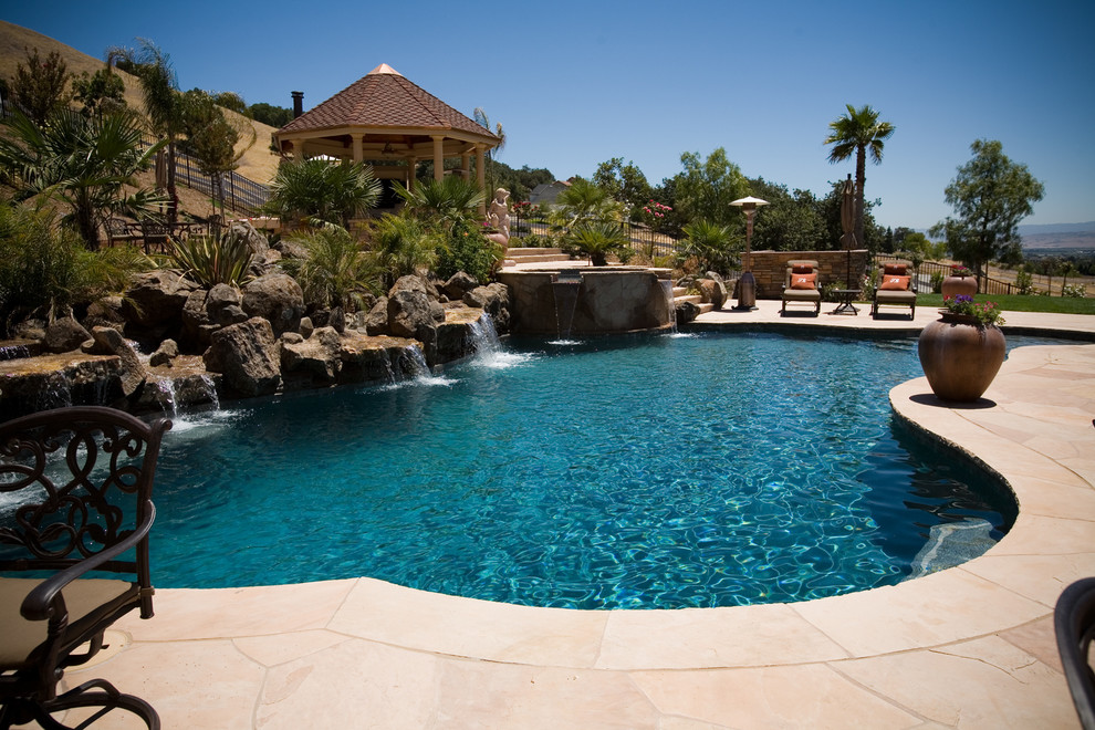 Interior Designers Bay Area Pool with Backyard Retreat Fencing Fountains