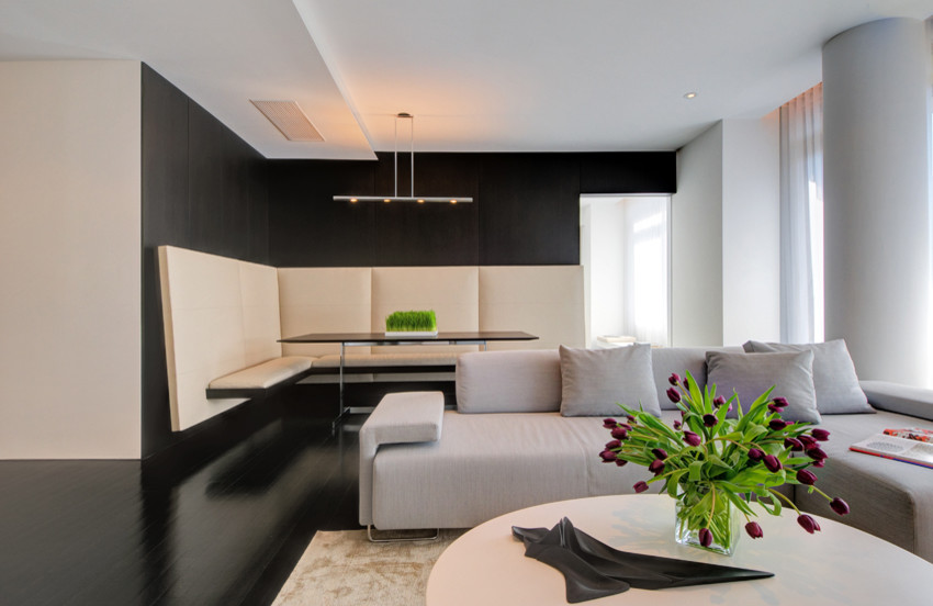 Interior Designers Nyc Living Room Modern with Banquette Clean Lines Color1