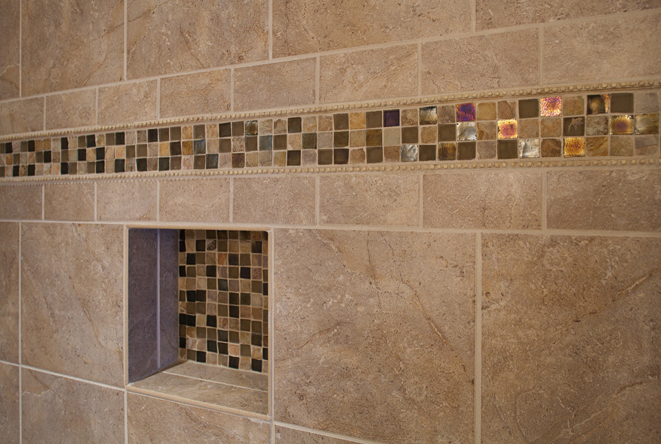 Interior Designers Raleigh Nc Bathroom Traditional with 1x1 Tile Combination Details