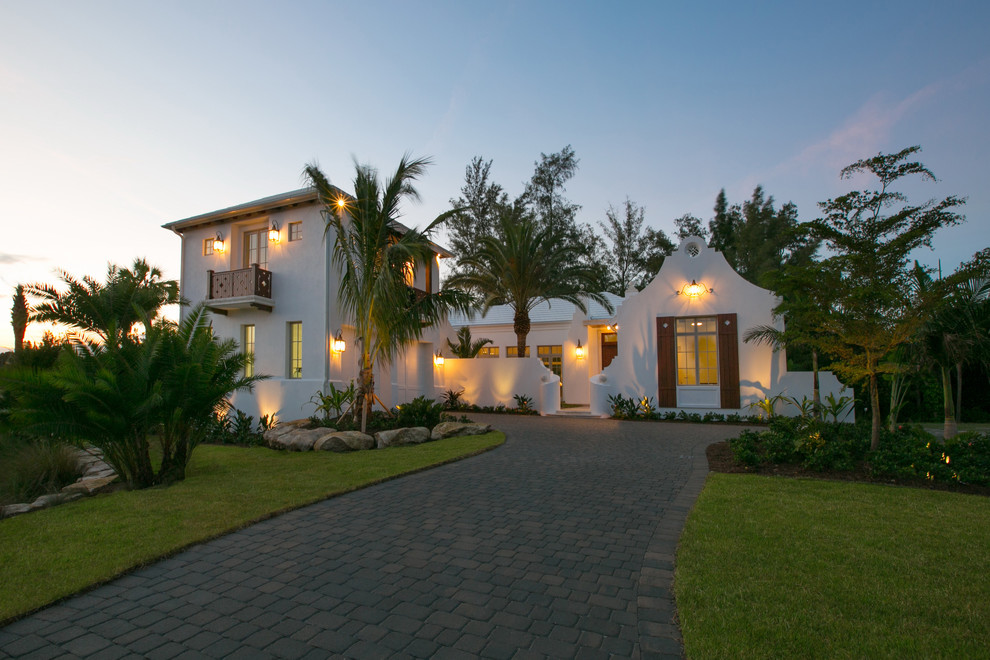 Interior Designers Sarasota Fl Exterior Mediterranean with Driveway Juliet Balcony Palm